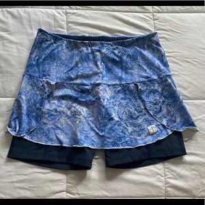 Mana Threads Blue Flared Running Skirt/Skort Sz L